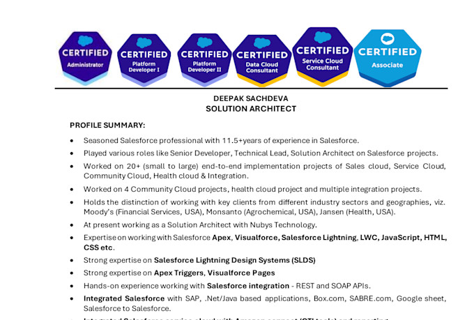 be your salesforce developer, administration and consultant